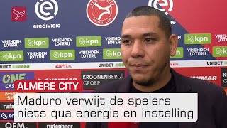 Trainer Maduro blij met hogere energie spelers