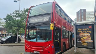 THRASH & KICKDOWN | Journey on the London Bus Route 298 | E63, LK58KGU | Enviro 400 Trident |