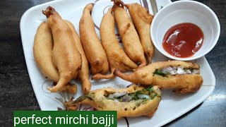 Perfect mirchi bajji recipe//how to make mirchi bajji perfectly//mirchi bajji making in telugu