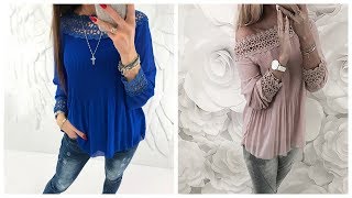 Покупаем одежду со скидками на AliExpress - Кружевная блузка с открытыми плечами и длинным рукавом