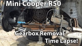 Mini Cooper R50 2002 Gearbox Removal Time Lapse