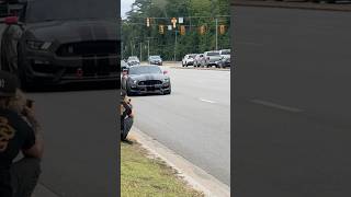 Mustangs do light sends leaving car show in Myrtle Beach #shorts #mustangweek