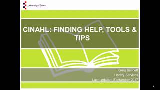 CINAHL: Tools and Tips, using wildcards, truncation