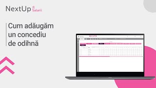 Tutorial - Cum adăugăm un concediu de odihnă (NextUp Salarii)