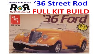 1936 Ford Street Rod 1:25 Scale AMT 6591 -Model Kit Build & Review.