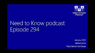 Need to Know podcast - Episode 294