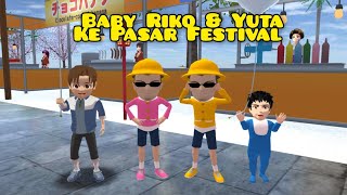 Baby Riko & Yuta Ke Pasar Festival | Drama Sakura School Simulator