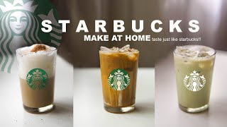 Easy Starbucks drink recipes | Easy Iced Matcha Green Tea, Iced Caramel Macchiato, Flat White