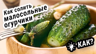 МОЛОСОЛЬНЫЕ ОГУРЧИКИ! Хрустящие и вкусные! #Рецепт