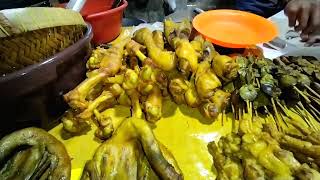 Kepala bebek / sate jeroan bebek sate usus ati ampel tunggir sayap bebek ~ Indonesian street food