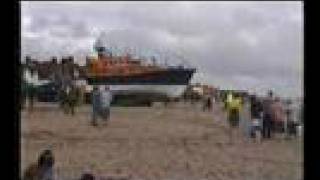 1998 August Aldeburgh RNLB Lifeboat launch