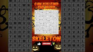 Can You Spot the Word 'Skeleton' 🔍 Halloween Word Search Challenge!