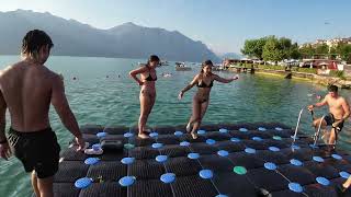 Jumping In Lake Garda in Malcesine Summer 2024