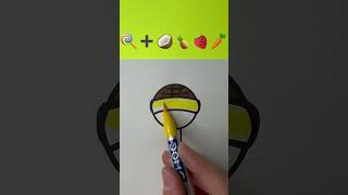 Satisfying 🍭✚🥥🍍🍓🥕 #viral #trending #ytshorts #creative #emojimixing