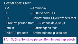 General Chemical Tests for Anthraquinone Glycosides | Pharmacognosy CC | EPI 5