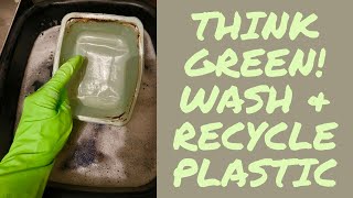 Wash & recycle plastic. Use reusable rubber gloves rather than disposable to help our planet