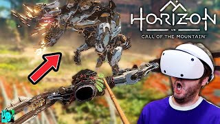 Horizon Call of the Mountain VR Gameplay on PSVR2 - Fighting Scrappers in a Futuristic World!