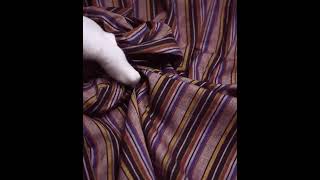 Stripe Plum Multicolour Pure Cotton 73 GSM Handwoven Fabric