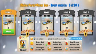 Begin Level 1 Dragon Mania Legends Divine Party Winter Sun Castle Event | DML