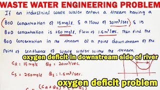 oxygen deficit problem, DO deficit solved problem, oxygen deficit in downstream side of river, bod