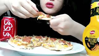 asmr Irani/pizza mukbang/ ای اس ام آر/ موکبانگ پیتزا/ اسمر پیتزا خونگی/ eating sounds/