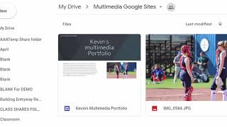 Google Sites Digital Portfolio Tutorial