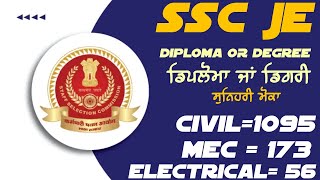 SSC JE GOVT JOBS 2023 CIVIL, MECHANICAL, ELECTRICAL ENGINEERING || GOVT JOBS 2023 || SSC JE 2023