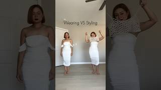 Wearing VS Styling - White Dress 🤍 #shorts