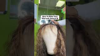 How to make your wig look natural 💁🏽‍♀️ #naturalwig #gluelesswig #closurewig #hdwigs #coloredwig