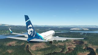 Boeing 737-700, Alaska Airlines, arrival in Fairbanks, Alaska