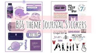 BTS theme Journal Stickers | DIY BTS Stickers for decorations @DIYwithMinnie