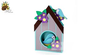 Birdhouse Box Card SVG Assembly Tutorial