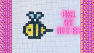 Pixel art idea✍️ How to draw pixel art / How to draw pixel bee 🐝