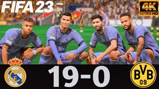 FIFA 23 - RONALDO MESSI NEYMAR MBAPPE ALL STAR PLAY TOGETHER ON REAL MADRID