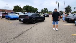 Cars & Coffee at Automotive Hall of Fame. Roll out(2)