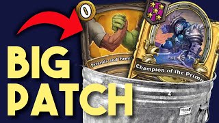 A bunch of nerfs, buffs and new cards (Hearthstone Battlegrounds Update)