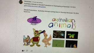 Australian Animals on Donald Productions is Thanksgiving in November 7th 2024 @elmoeinstein1026