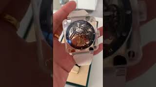 Agelocer crystal skeleton tourbillon watch real shot  #luxurywatch #skeletonwatches #tourbillonwatch