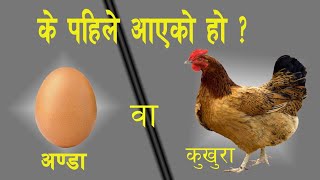 पहिले के आएको हो || अण्डा कि कुखुरा ? || What did come first, Egg or Hen || Fully Explained