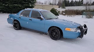 Crown Vic playing in the snow Magnaflow Exhaust