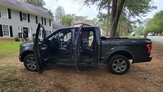 2016 Ford F150 Black Cloth Interior view pre-purchase inspection video by Karcheckz Atlanta