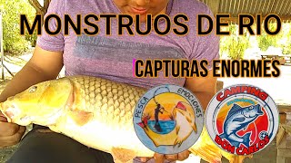 MONSTRUOS DE RIO, pesca variada en lugar lleno de peces.