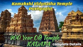 Pushpagiri Kamakshi Vaidyanatha Temple 900year Old Temple At Banks of Penna River Complete ✅ Details