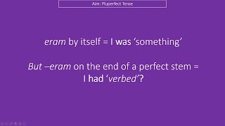 Intro to Pluperfect Tense