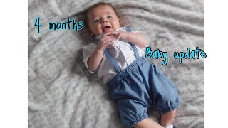 4 MONTH BABY UPDATE, JAYDEN ROLLED OVER!!