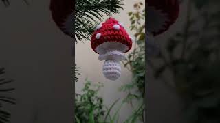 Mushroom christmas ornament