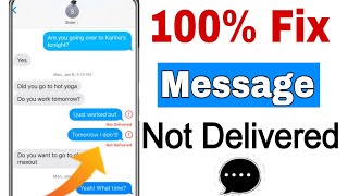 How To Fix Messages Not Send Not Delivered SMS || Message Not Delivered Problem