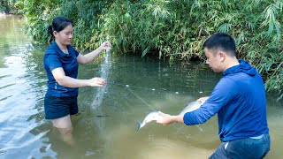 He helped me catch fish in caves and bushes, we grilled fish and ate together l primitive people tcx