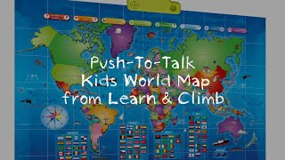 Push To Talk Kids World Map from Learn & Climb