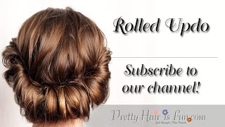 CUTE & EASY ROLLED UPDO! ❤😍